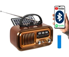Nešiojamasis analoginis AM/FM radijas BT BLOW RA16 saulės energija