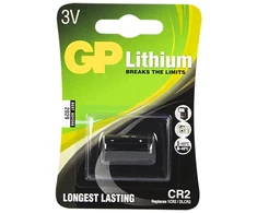 82-526# Ličio baterija 3v`cr2 gp blisterinė pakuotė 15.6x27.0mm