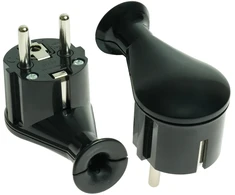 8664# WT-50 kampinis juodas kištukas