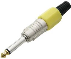 Blow Oem AUX kištukas 6.3 MONO METAL HQ geltonas