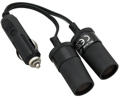 Blow Automobilinis cigarečių žiebtuvėlio skirstytuvas 1xPLUG/2xSOCKET+CS-25 laidas