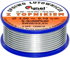 9679# CYNA 3.0mm SZPULA 100g Sn60Pb40