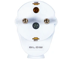 Blow WT-16U/Z PR kištukas, kampuotas baltas, su ausimi