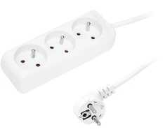 Blow PR-370P 3 lizdų maitinimo ilgintuvas su įžeminimu 5m baltas 3x1.5mm