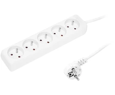 Blow PR-570P 5 lizdų maitinimo ilgintuvas su įžeminimu 3m baltas 3x1.5mm