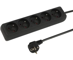 Blow PR-570P 5 lizdų ilgintuvas su įžeminimu 3 m juodas 3x1.5 mm