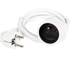 Blow PR-160 1 lizdo prailgintuvas su įžeminimu 1.5 m, baltas (3x1.5 mm)