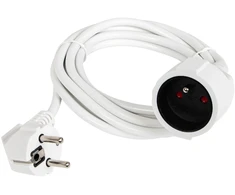 Blow PR-160 prailgintuvas, 1 lizdas su įžeminimu, 3 m, baltas (3x1.5 mm)