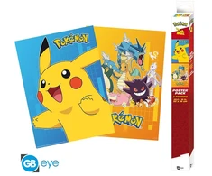 Plakatas Abysse POKEMON - 2 plakatų rinkinys - spalvingi personažai (52x38)