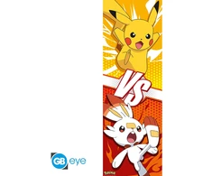Abysse Pokemon durų plakatas - Pikachu ir Scorbunny - 53x158 cm