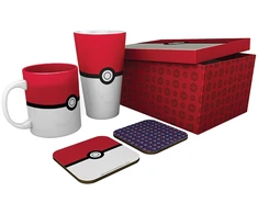 Abysse POKEMON rinkinys Stiklinė + Puodelis + 2 Padėkliukai - Pokéball - XXL
