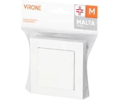 Łącznik Kryžminė jungtis „Malta“, 10A, 250V, WP-8M, balta