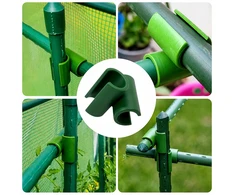 Łącznik Kryžminė kampinė jungtis sodo stulpams tvirtinti, 11 mm, žalia, 10 vnt.