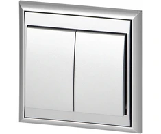 Łącznik Luna šviestuvo jungiklis, 10A, 250V, WP-2L, sidabrinis