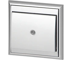 Łącznik Luna vienpolis jungiklis su apšvietimu, 10A, 250V, WP-1L/S, sidabrinis