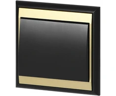 Łącznik Luna vienpolis srovės jungiklis, 10A, 250V, WP-1L, juodas/auksinis