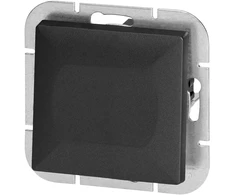 Łącznik Pearl vienpolis srovės jungiklis, 10A, 250V, WP-1P, juodas