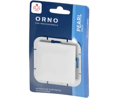 Łącznik Vienpolis jungiklis su perliniu apšvietimu, 10A, 250V, WP-1P/S, baltas