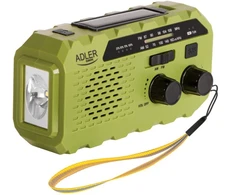 Adler AD 1197 Žalias Radio solarne su korbką ręczną