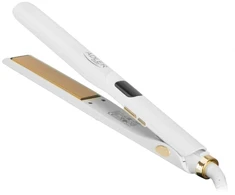 Adler AD 2330 baltas Plaukų tiesinimo žnyplės keramikinė, 5 temperatur 150230°c, ruchome płytki 25 x 110 mm, wyświetlacz led,