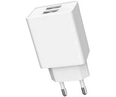Ładowarka Dvigubas USB 2100 mA sieninis įkroviklis