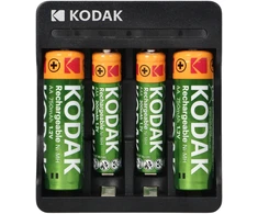 Ładowarka Įkroviklis „Kodak“ USB įkroviklis, 2xAA ir 2xAAA + 2 vnt. AA 700mAh įkraunamų baterijų ir 2 vnt. AAA 350mAh įkraunamų baterijų