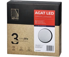 Sieninis šviestuvas Orno AGAT LED 10W, sodo šviestuvas, 800lm, IP54, 4000K, juodas