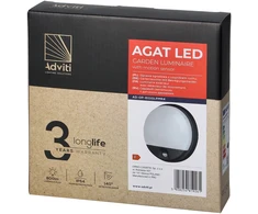 Sieninis šviestuvas Orno AGAT LED 10W, sodo šviestuvas su judesio jutikliu 140°, 800lm, IP54, 4000K, pilkas