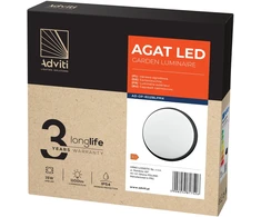 Sieninis šviestuvas Orno AGAT LED 15W, sodo šviestuvas, 1100lm, IP54, 4000K, juodas