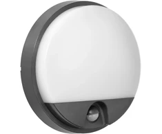 Sieninis šviestuvas Orno AGAT LED 15W, sodo šviestuvas su judesio jutikliu, 140°, 1100lm, IP54, 4000K, pilkas