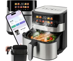 AIR Oro gruzdintuvė su belaidžiu riebalų neturinčiu 6,5 l talpos gruzdintuvu ir LCD ekranu, 10 meniu arba 1293