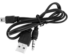 Ak287 Kabelis mini USB - USB ir miniJack 3,5 mm, 50 cm