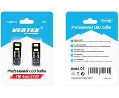 Amio 01630 LED Canbus 4SMD 5730 T10 (W5W) baltos 2 vnt.