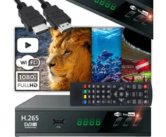 Televizorius Antžeminės televizijos imtuvo dekoderis, USB 5V, „Full HD“ DVB-T2 antenos nuotolinio valdymo pultas + HDMI kabelis - ER1238