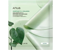 Veido kaukė Anua Heartleaf 70+Hyaluron Soothing Collagen Mask 38 g
