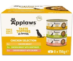 Applaws - kelių pakuočių vištienos sultinio šunims - 8 x 156 g
