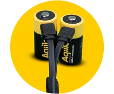 „Aqiila“ – įkraunamos USB-C baterijos – CR123A dydis – 750 mAh – 2 vnt. pakuotėje
