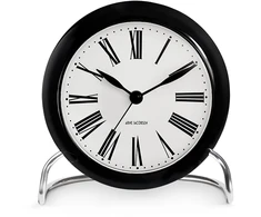 Arne Jacobsen Clocks Arne Jacobsen - Romėniškas stalo laikrodis - Ø11 cm - Baltas ir juodas