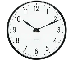 Arne Jacobsen Clocks Arne Jacobsen - Sieninis laikrodis stotelėje - Ø29 cm - Juodas