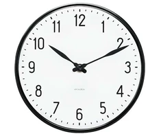 Arne Jacobsen Clocks Arne Jacobsen - Sieninis laikrodis su stotele - Ø16 cm - Juodas
