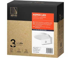 ASPEN LED 15W, sodo šviestuvas su PIR judesio jutikliu, 1300lm, IP65, 4000K, baltas