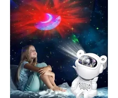 „Astonauta“ žvaigždžių projektorius, naktinė lemputė, vaikų projektorius „Cosmos“, USB nuotolinio valdymo pultas