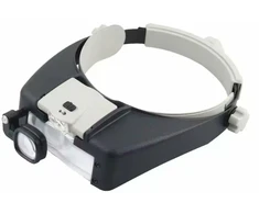AG578A Ant galvos tvirtinamas didintuvas su 2 LED 1,5x - 17x