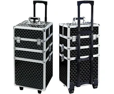 ATL Aptel Kosmetikos priemonių lagaminas ant ratukų BEAUTY TRAVEL CASE 3IN1 Juodas/Sidabrinis