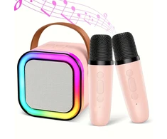 ATL ZS55A Rinkinys karaoke bluetooth głośnik + 2x mikrofon rožinė