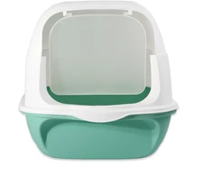 ATL ZW32D Kuweta kryta dla kota balta ir-žalia 50x35x33cm