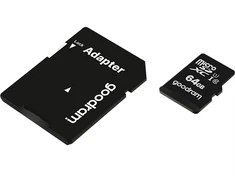 66-226# „Micro SDXC“ kortelė 64 GB + SD Cl10goodram UHS-I adapteris