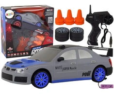Lean Toys Pilkas R/C sportinis automobilis 1:24 – keičiamų ratų komplektas