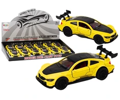 Lean Toys Geltonas sportinis automobilis 1:32 su trinties pavara
