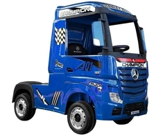 Lean Cars Vaikiškas elektromobilis sunkvežimis Mercedes Actros mėlynas lakuotas su MP4